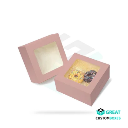 recyclable pink bakery boxes for sustainable packaging