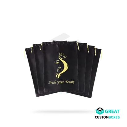 luxury silk bags for premium hair extension storage