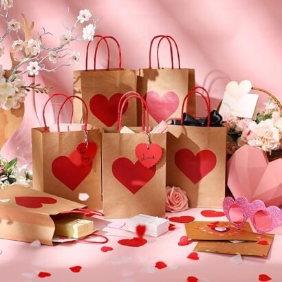 Custom Heart Paper Bags