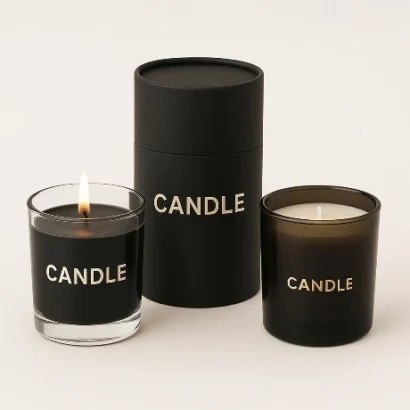 Black Paper Candle Tube