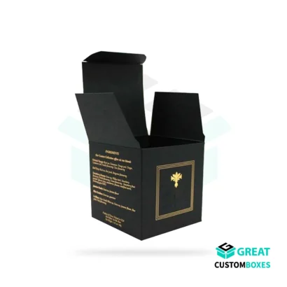 black candle boxes with custom printing