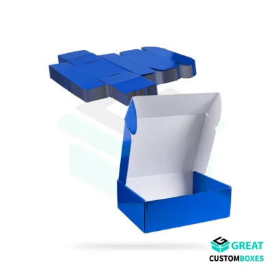Blue Mailer Boxes for Shipping and Packaging