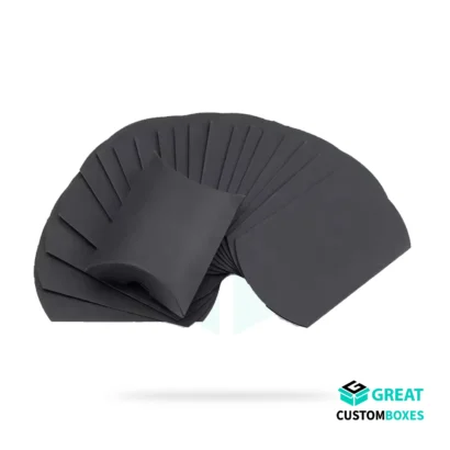 branded black pillow packaging