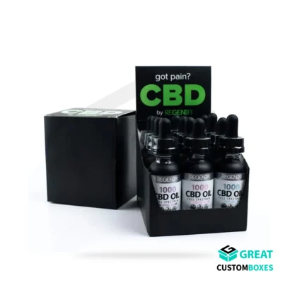 Cardboard CBD display boxes for shop counter displays
