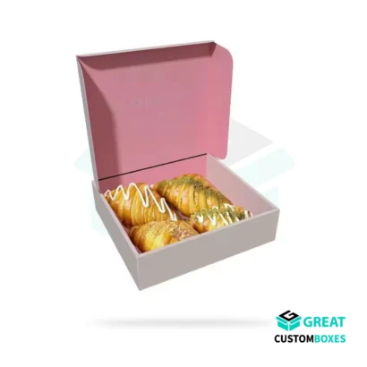 Croissant packaging box for fresh bakery items