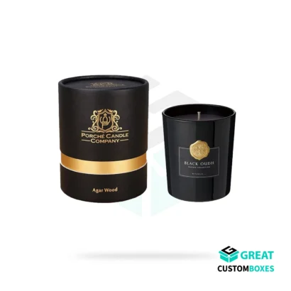 custom black paper candle tube for candles