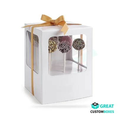 Custom cake pop packaging with logo printing for bakery use