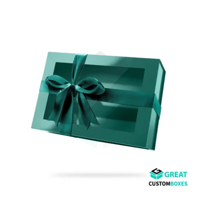 Custom clear lid gift boxes designed for premium product display and elegant gift packaging