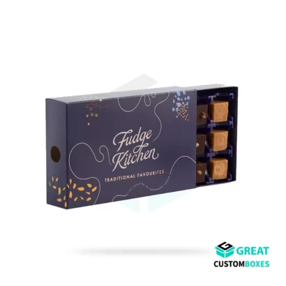 Sustainable fudge boxes for bakery and retail packaging