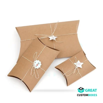 Custom kraft pillow boxes for eco-friendly product packaging