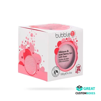 Branded bath bomb boxes with custom logo design