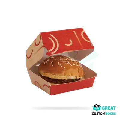 Branded fast food packaging with custom logo design
