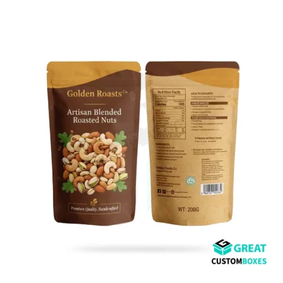 Durable packaging for roasted nuts to maintain freshness
