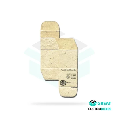 Plantable seed paper boxes with custom branding