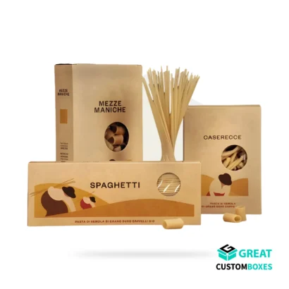 custom spaghetti boxes for pasta packaging and branding
