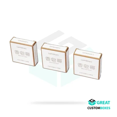 custom printed white soap packaging boxes wholesale