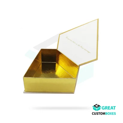 Diamond shaped boxes for jewelry gifts and premium retail packaging