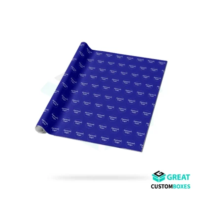 Logo printed wrapping paper for branded packaging, product wrapping, and business gifting