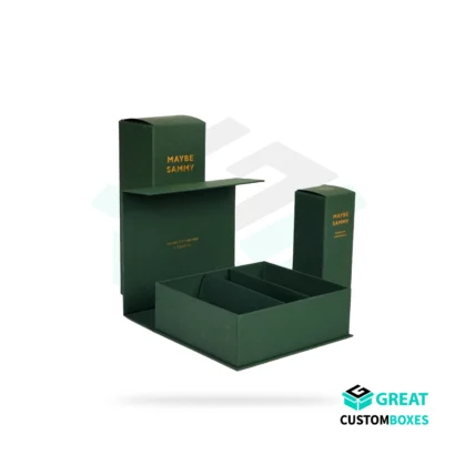 Luxury deluxe gift boxes with custom logo printing for branded gift packaging