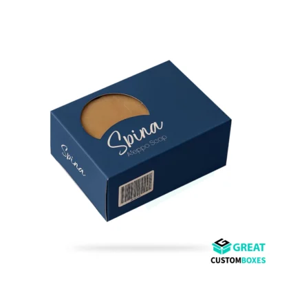 luxury soap boxes with die cut window for branding