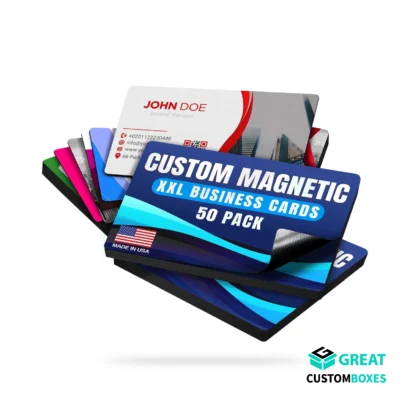Personalized magnet business cards with magnetic backing