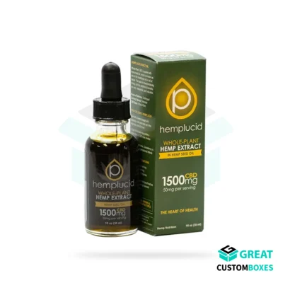 Printed hemp oil packaging boxes for retail product packaging