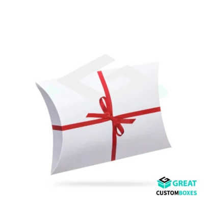 Printed pillow shape paper gift boxes for branded packaging
