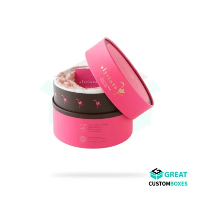 Round gift boxes with lid for luxury gift packaging and stylish product presentation