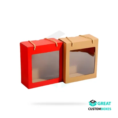 Custom window display boxes for retail product packaging