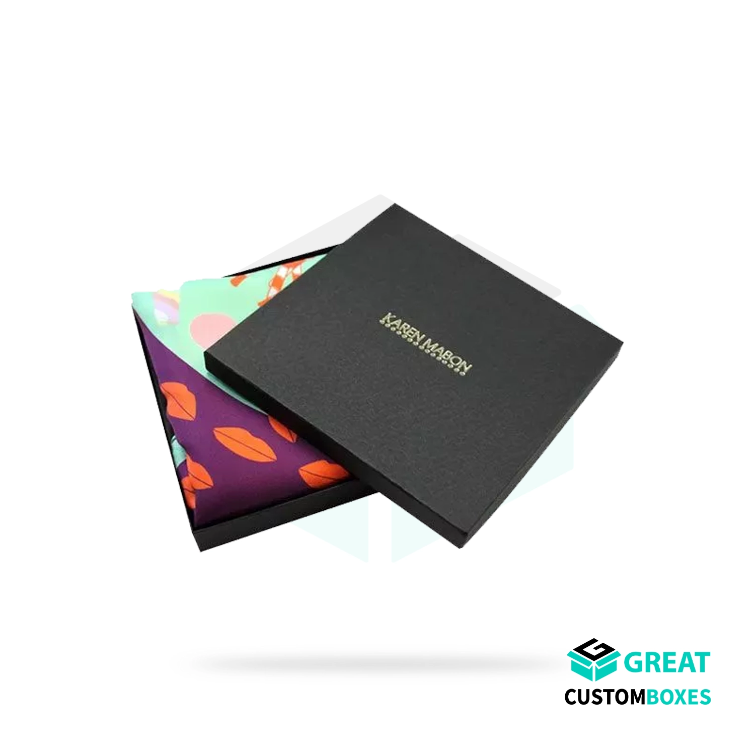 custom scarf packaging designed for fashion brands and boutiques