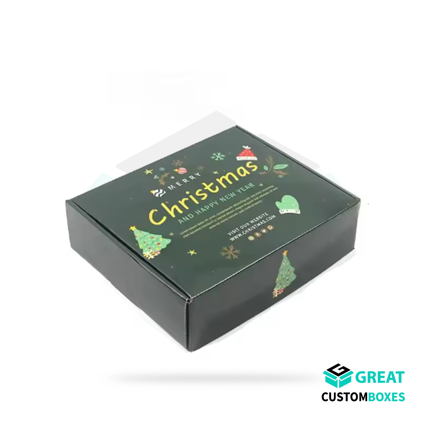 printed christmas apparel boxes with logo for seasonal clothing presentation