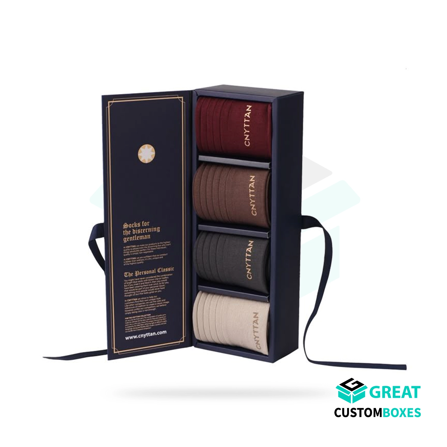 printed custom sock boxes with logo for stylish and secure sock packaging