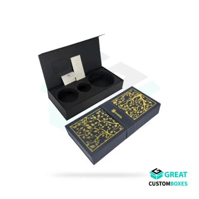 Black presentation box with foam insert